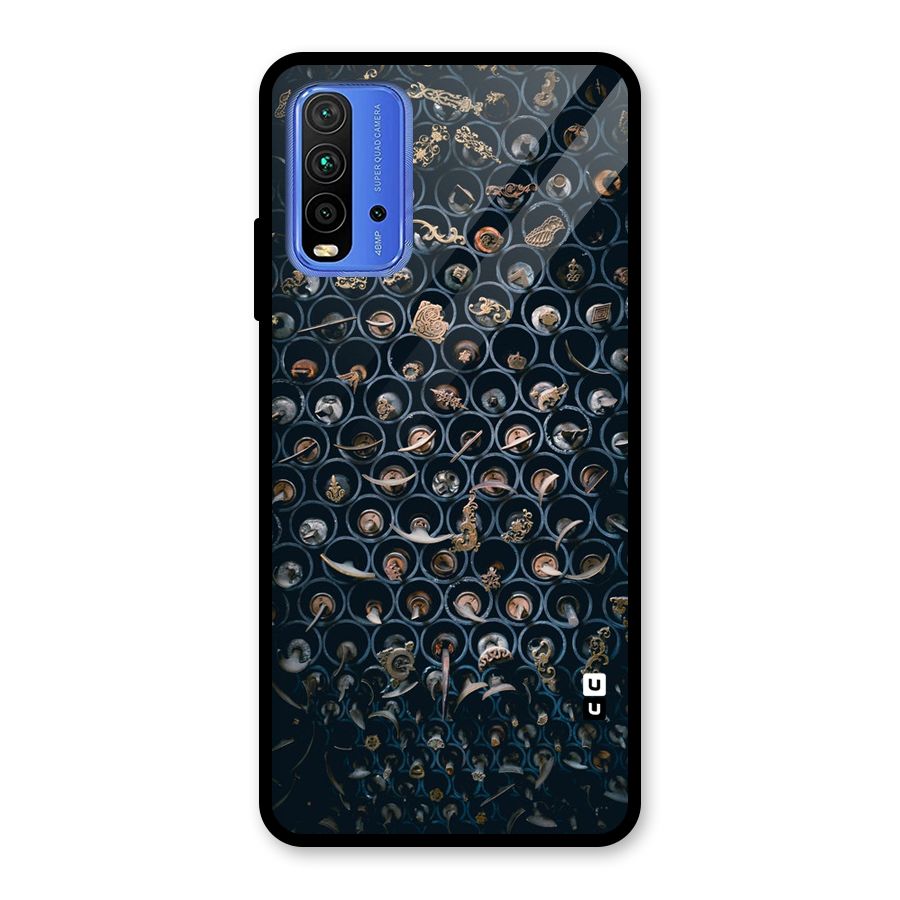 Ancient Wall Circles Glass Back Case for Redmi 9 Power