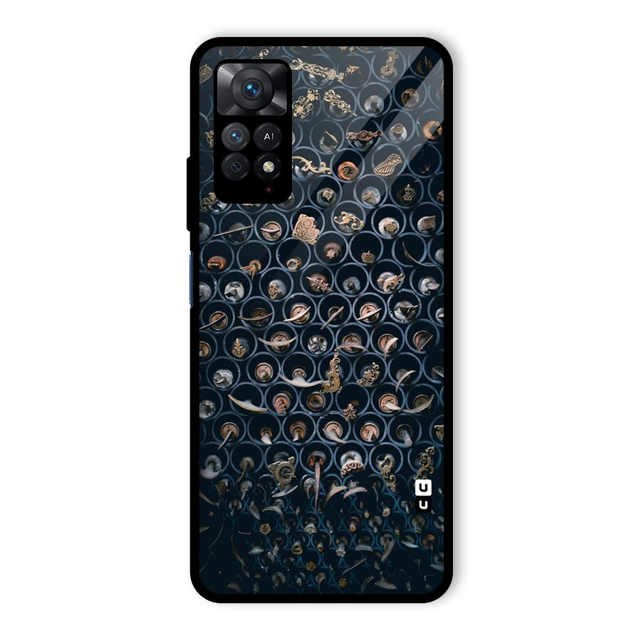 Ancient Wall Circles Glass Back Case for Redmi Note 11 Pro