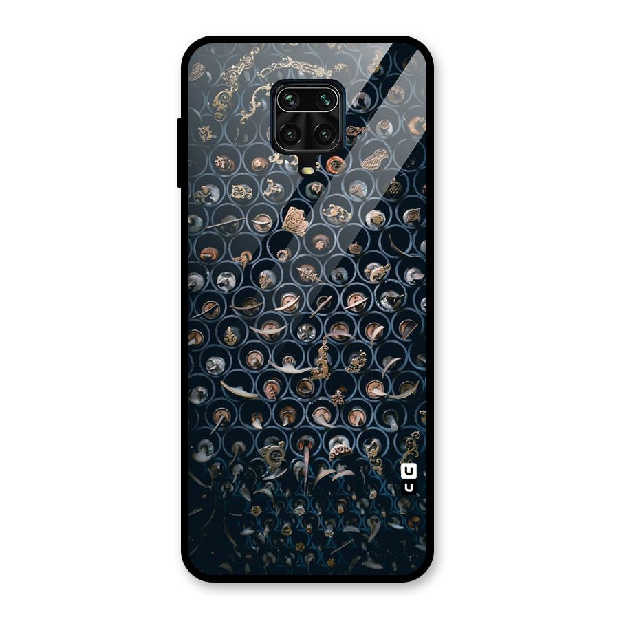 Ancient Wall Circles Glass Back Case for Redmi Note 9 Pro