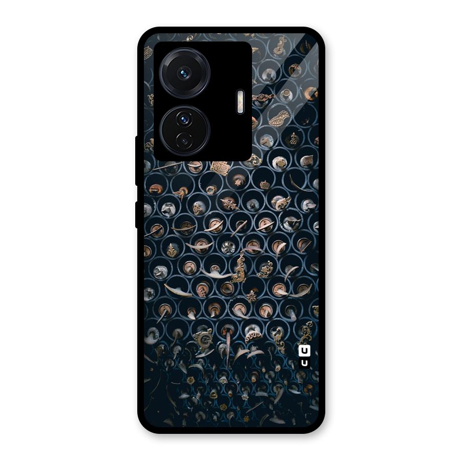 Ancient Wall Circles Glass Back Case for Vivo T1 Pro