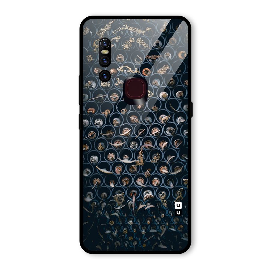 Ancient Wall Circles Glass Back Case for Vivo V15