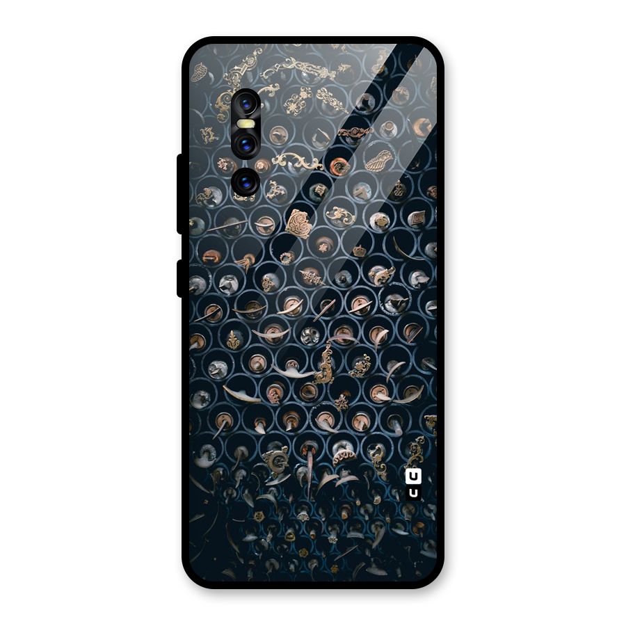 Ancient Wall Circles Glass Back Case for Vivo V15 Pro