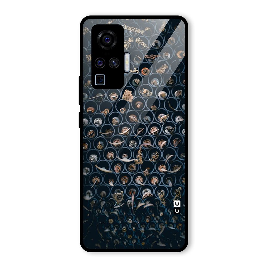 Ancient Wall Circles Glass Back Case for Vivo X50 Pro