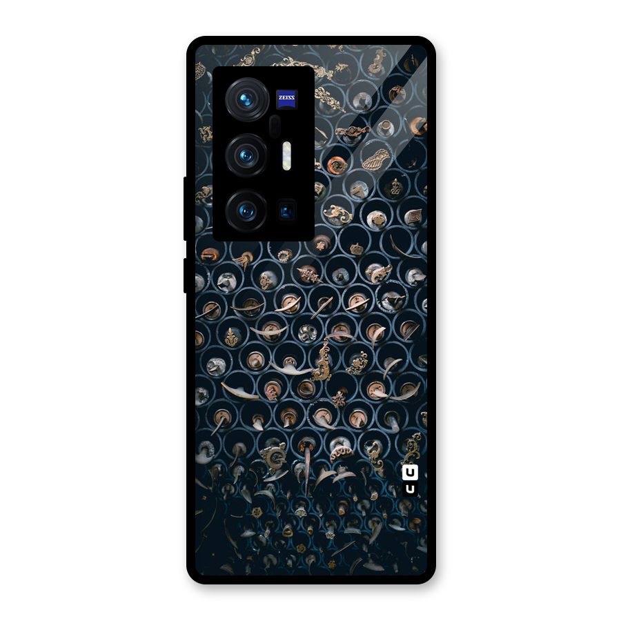 Ancient Wall Circles Glass Back Case for Vivo X70 Pro Plus