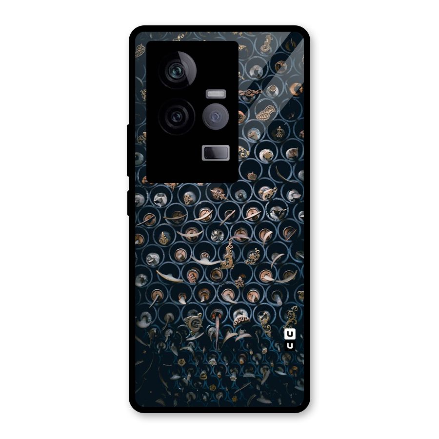 Ancient Wall Circles Glass Back Case for Vivo iQOO 11 5G