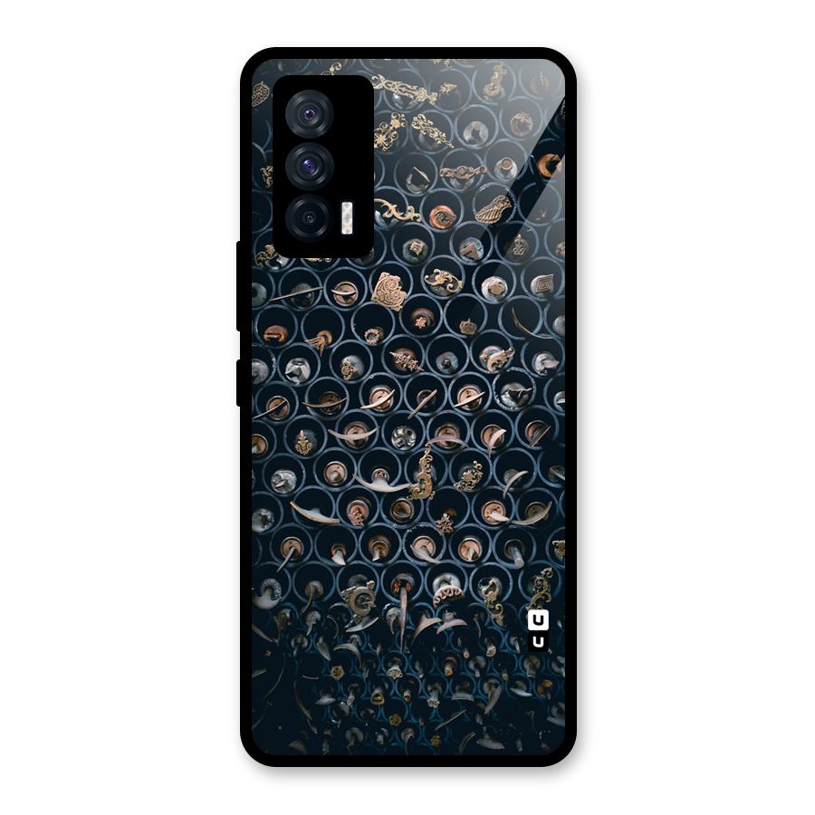 Ancient Wall Circles Glass Back Case for Vivo iQOO 7 5G