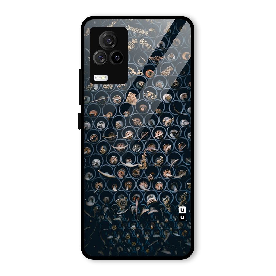 Ancient Wall Circles Glass Back Case for Vivo iQOO 7 Legend 5G