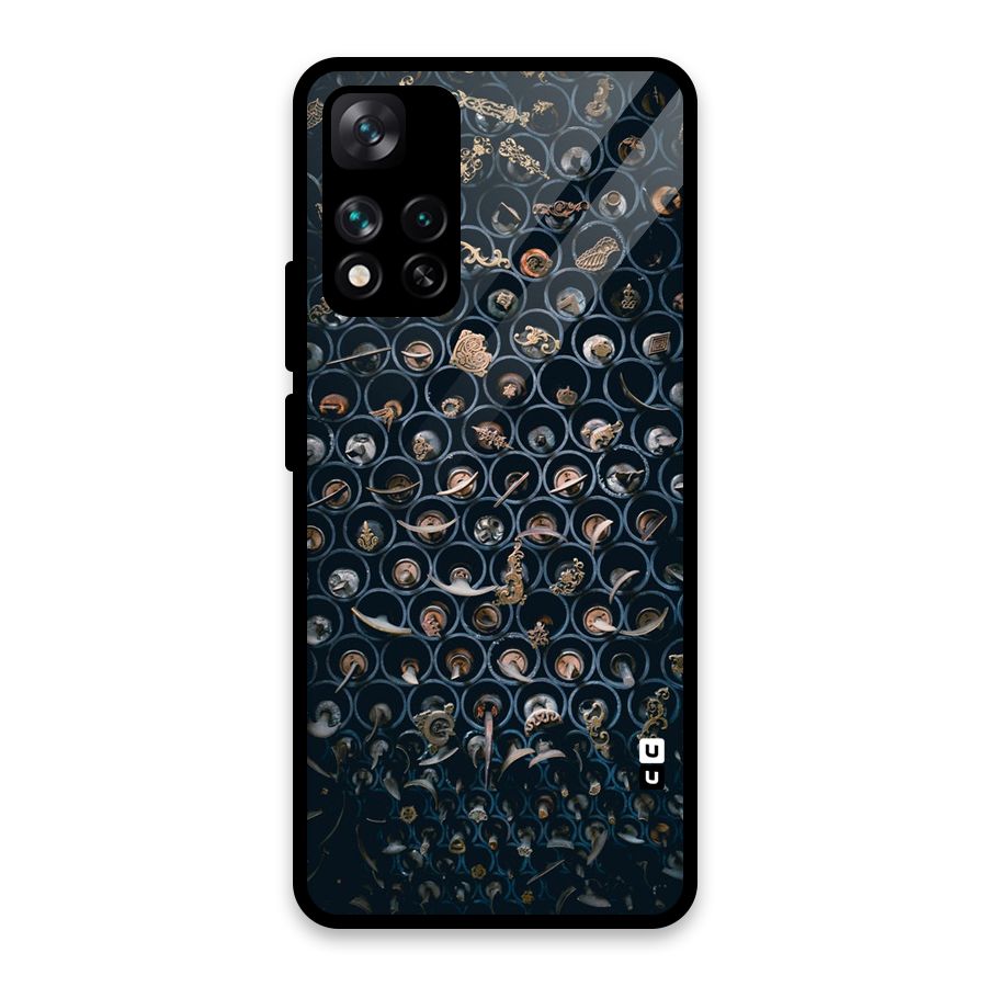 Ancient Wall Circles Glass Back Case for Xiaomi 11i HyperCharge 5G