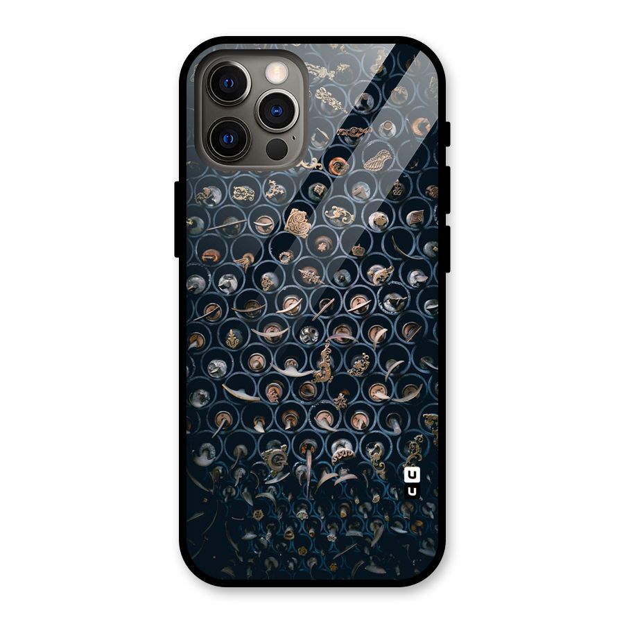 Ancient Wall Circles Glass Back Case for iPhone 12 Pro