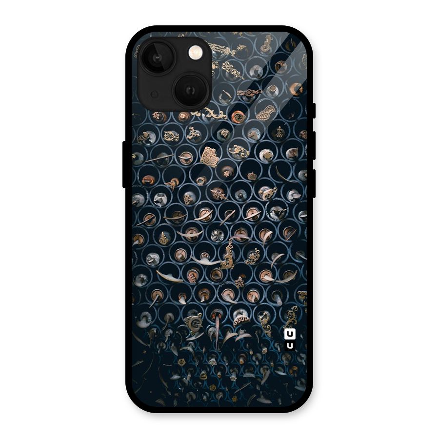 Ancient Wall Circles Glass Back Case for iPhone 13