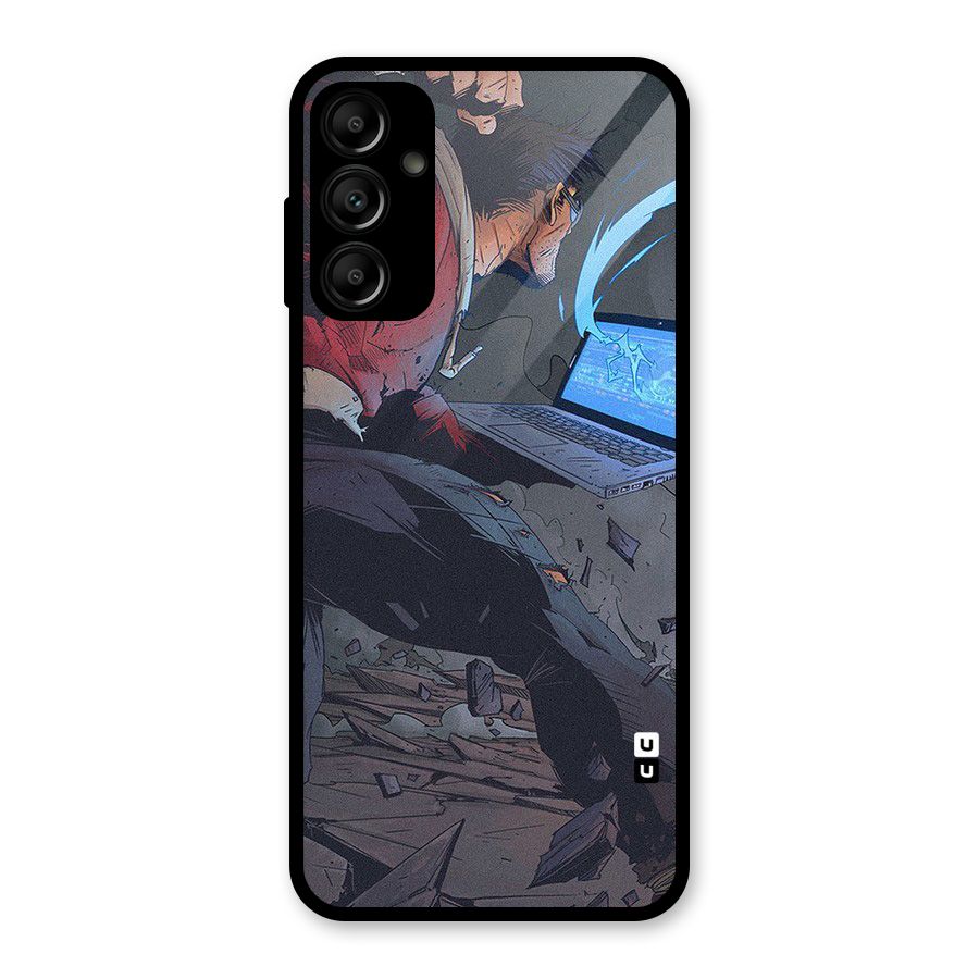 Angry Programmer Glass Back Case for Galaxy A14 5G