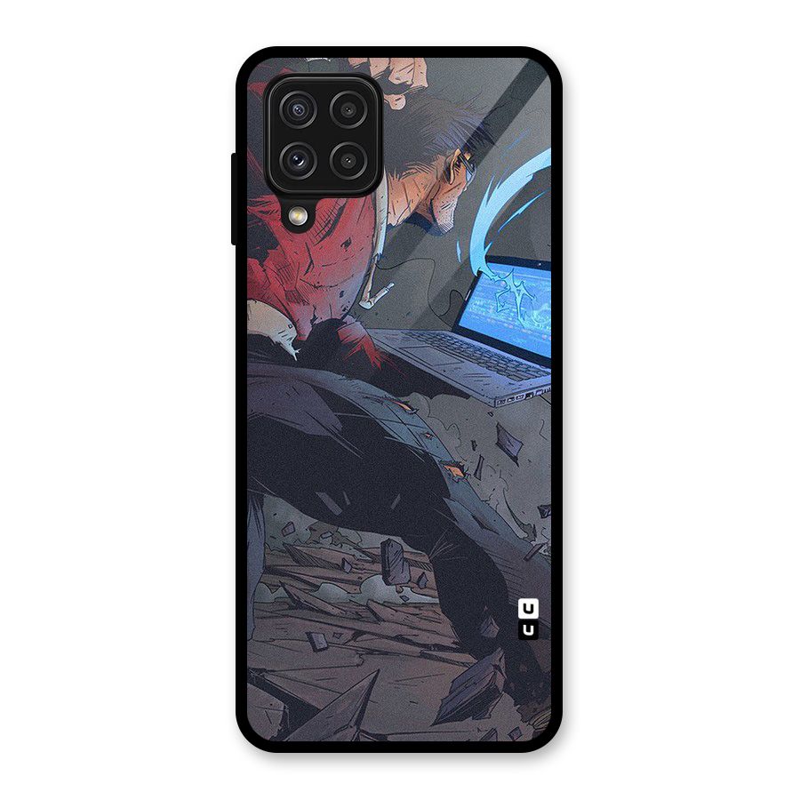 Angry Programmer Glass Back Case for Galaxy A22 4G