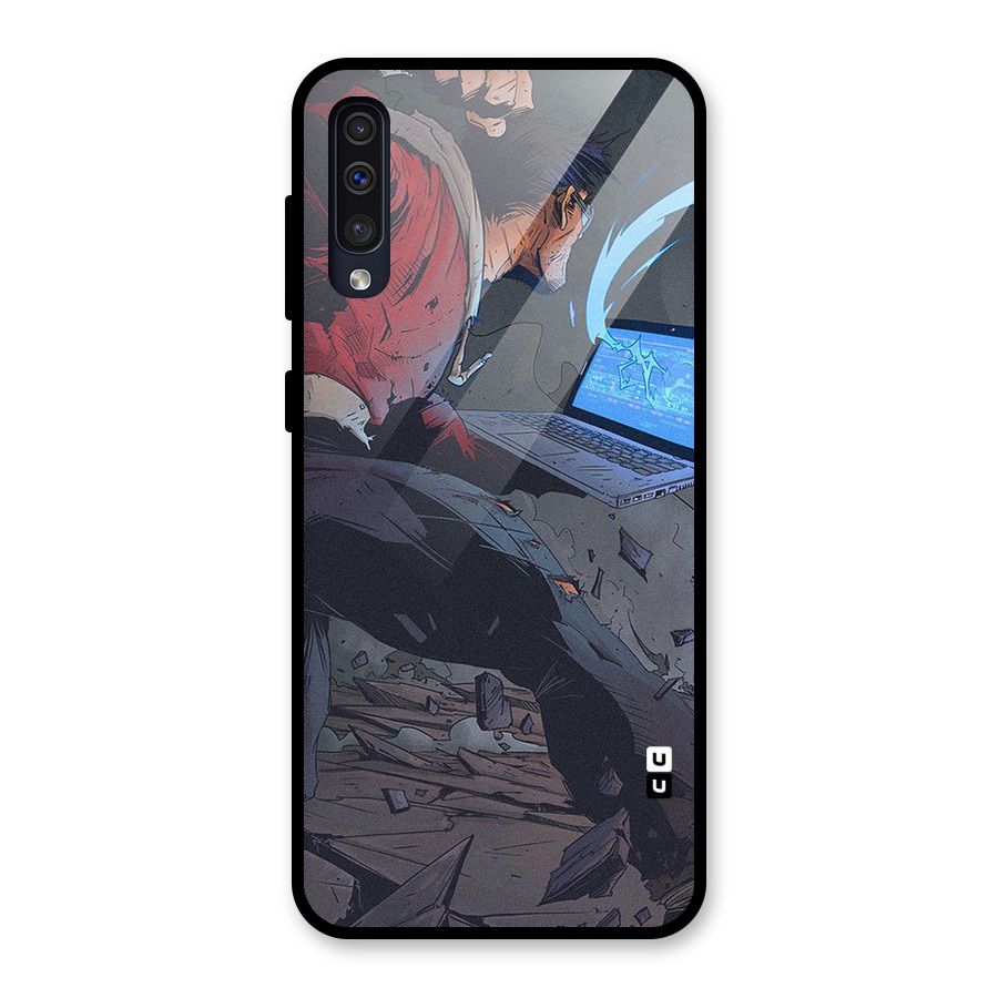 Angry Programmer Glass Back Case for Galaxy A50
