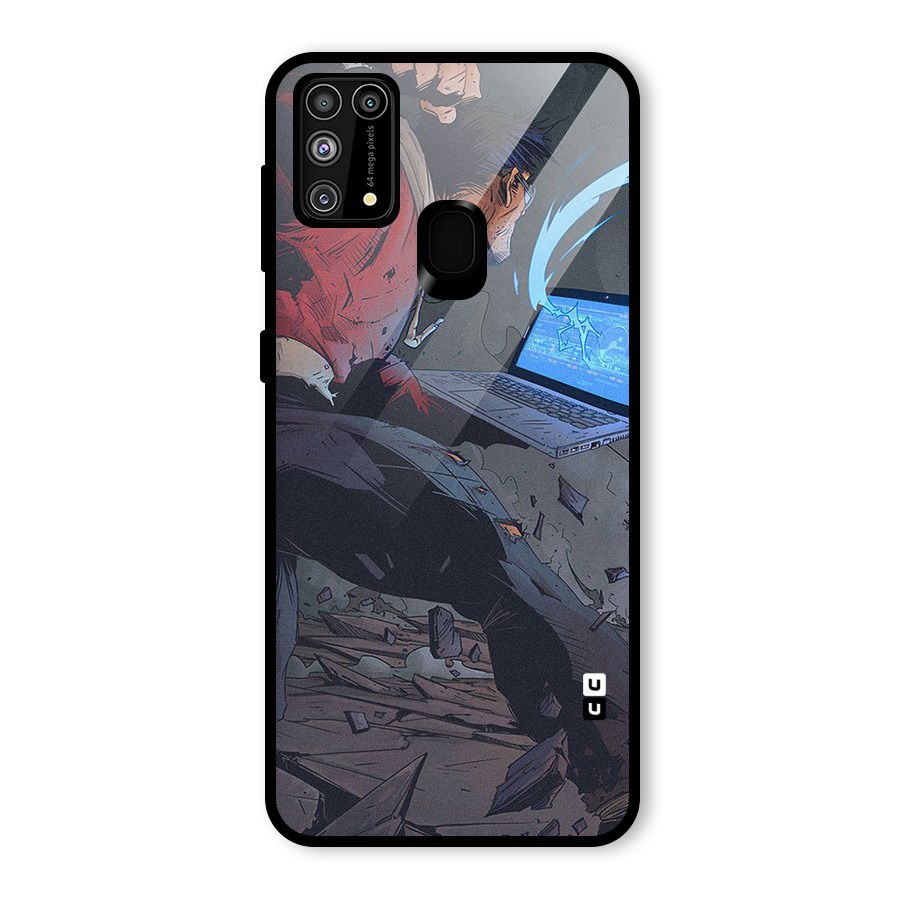 Angry Programmer Glass Back Case for Galaxy F41