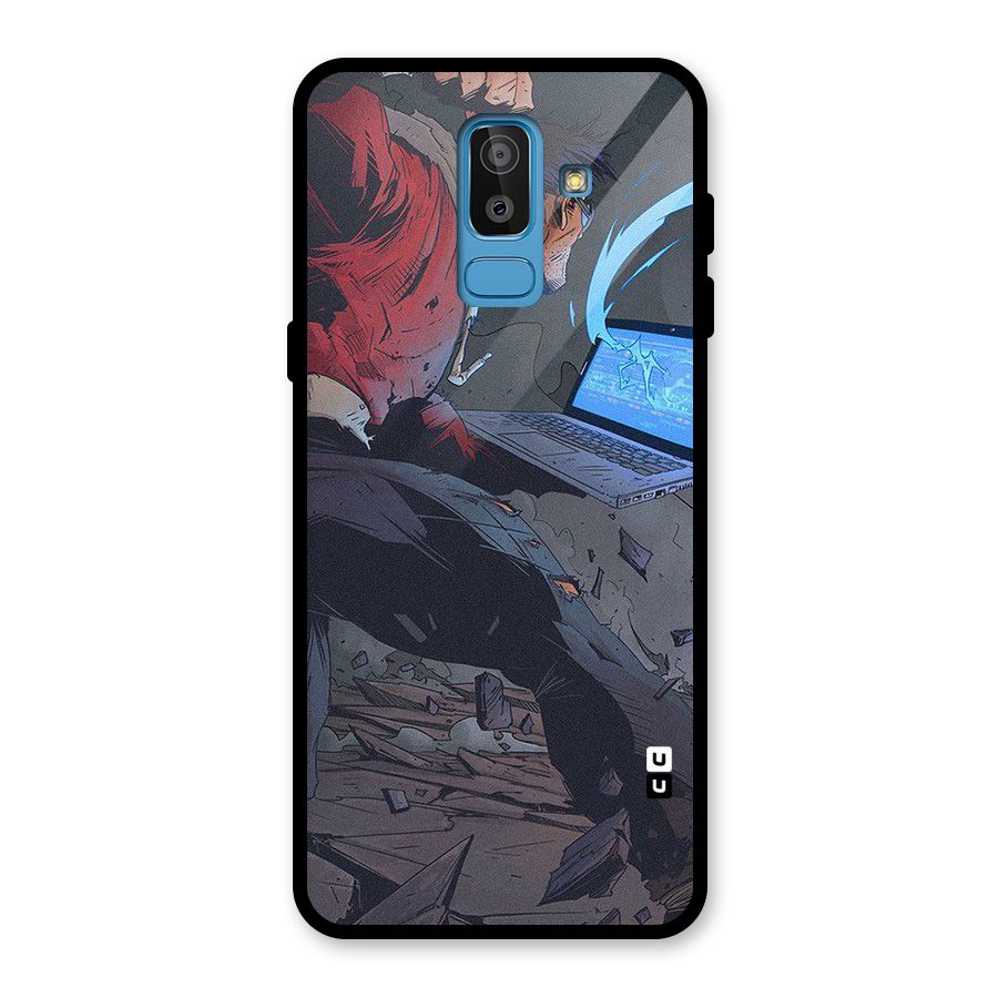 Angry Programmer Glass Back Case for Galaxy J8