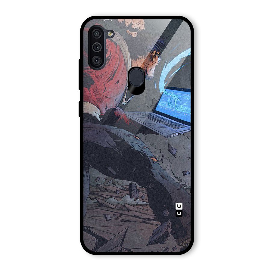 Angry Programmer Glass Back Case for Galaxy M11