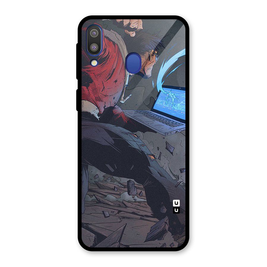 Angry Programmer Glass Back Case for Galaxy M20