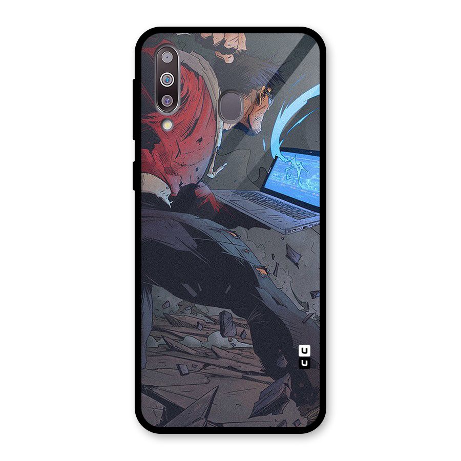Angry Programmer Glass Back Case for Galaxy M30