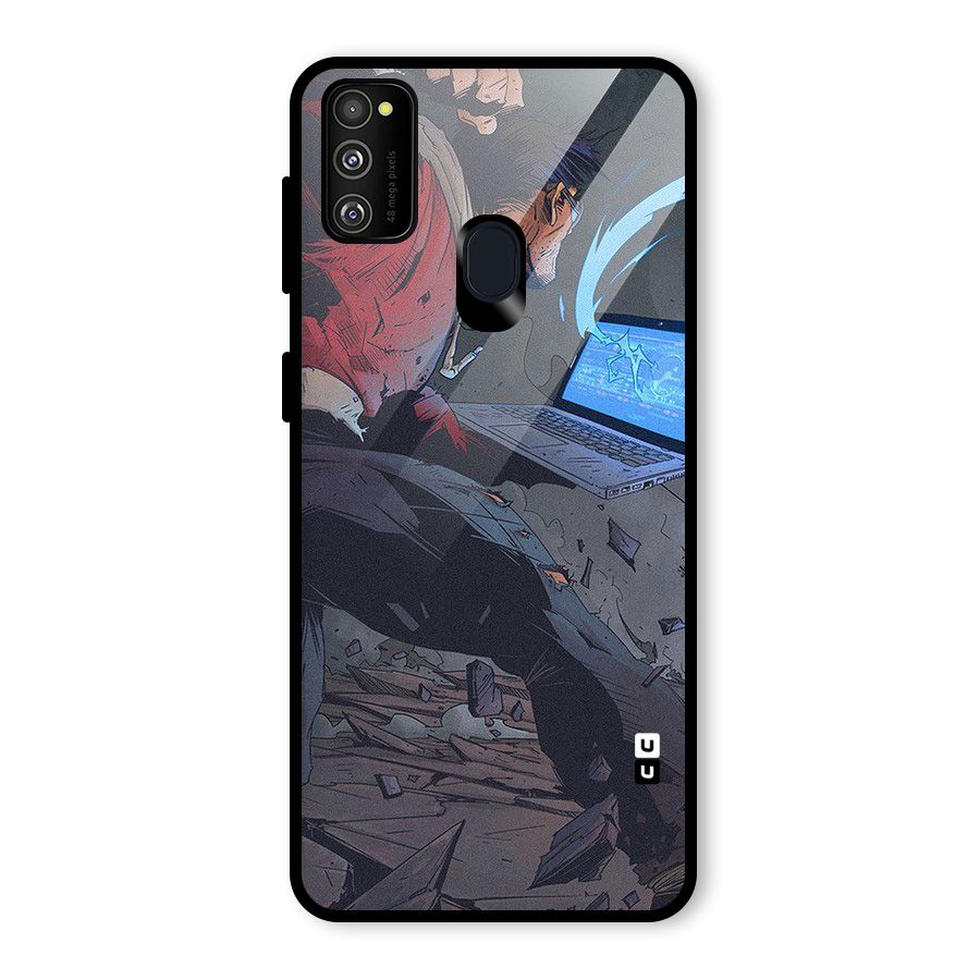 Angry Programmer Glass Back Case for Galaxy M30s