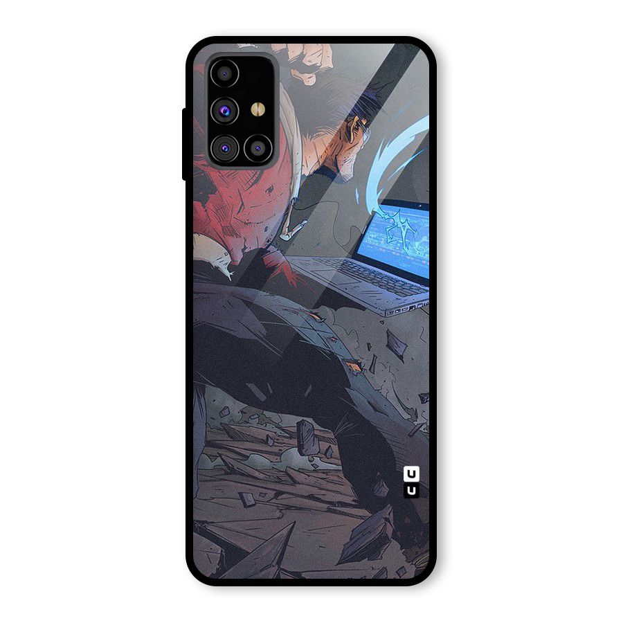 Angry Programmer Glass Back Case for Galaxy M31s