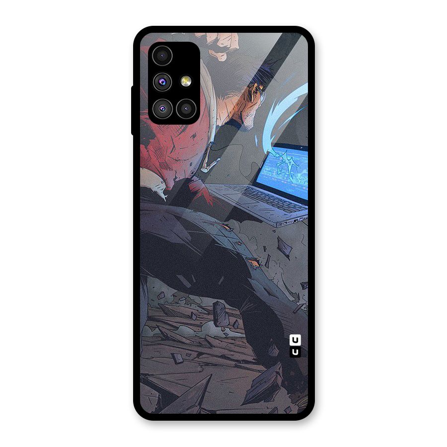Angry Programmer Glass Back Case for Galaxy M51