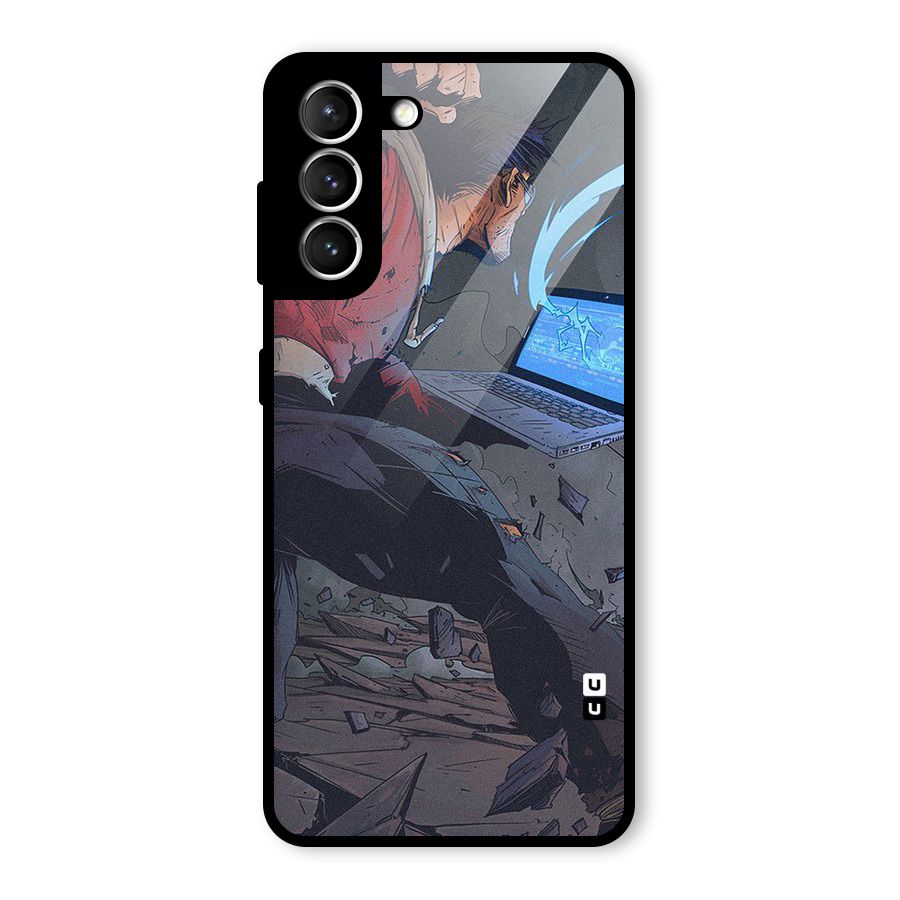 Angry Programmer Glass Back Case for Galaxy S21 5G