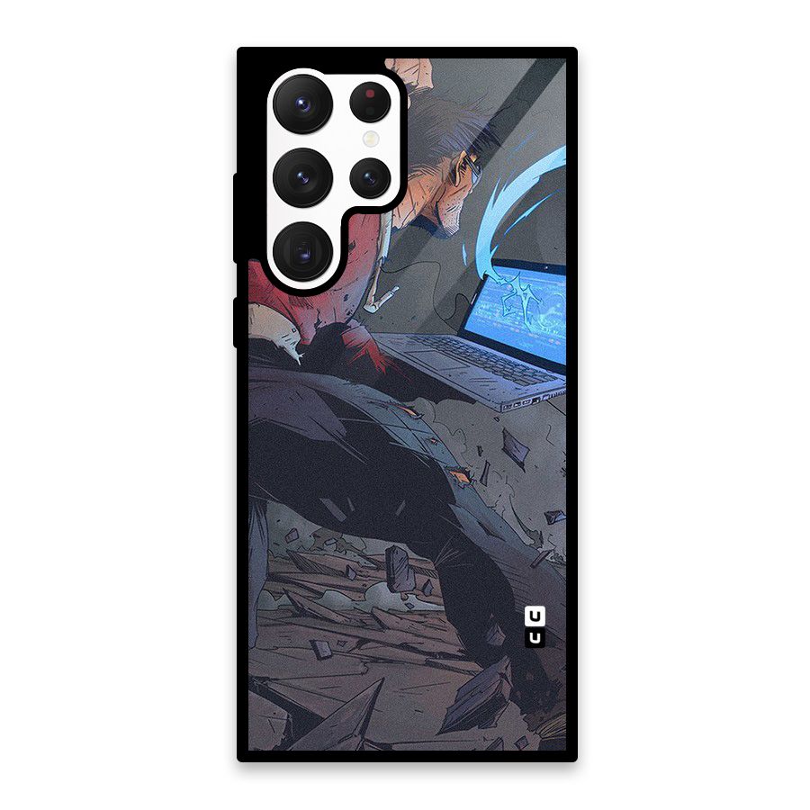 Angry Programmer Glass Back Case for Galaxy S22 Ultra 5G