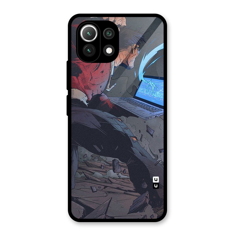 Angry Programmer Glass Back Case for Mi 11 Lite