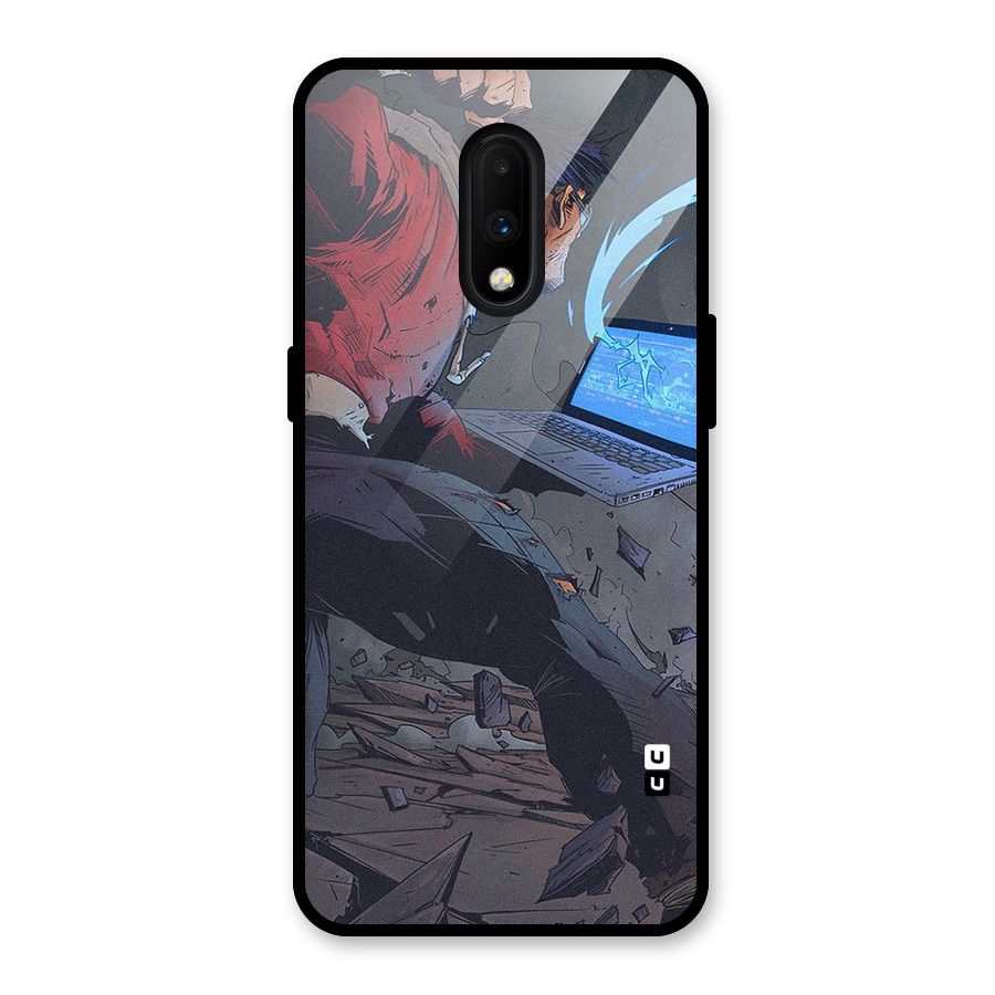 Angry Programmer Glass Back Case for OnePlus 7