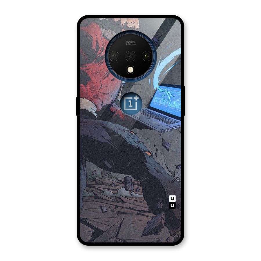 Angry Programmer Glass Back Case for OnePlus 7T