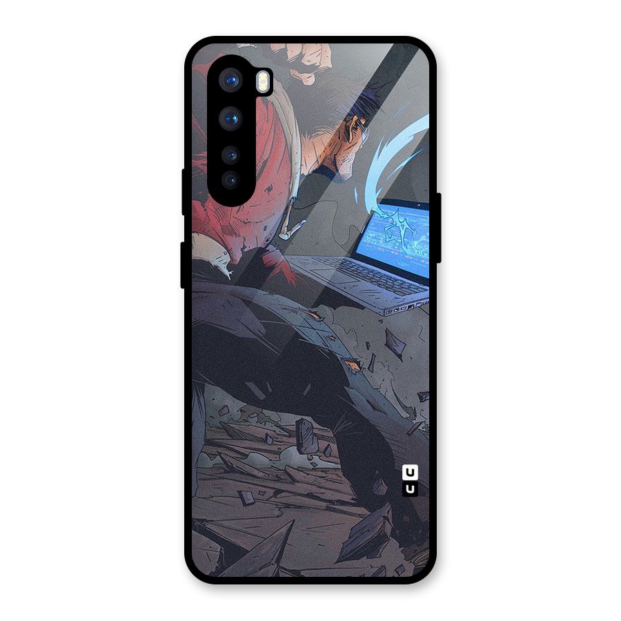 Angry Programmer Glass Back Case for OnePlus Nord