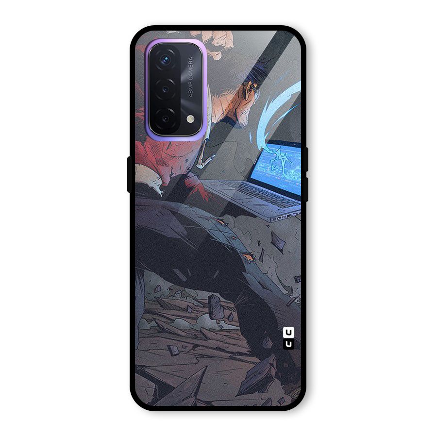 Angry Programmer Glass Back Case for Oppo A74 5G