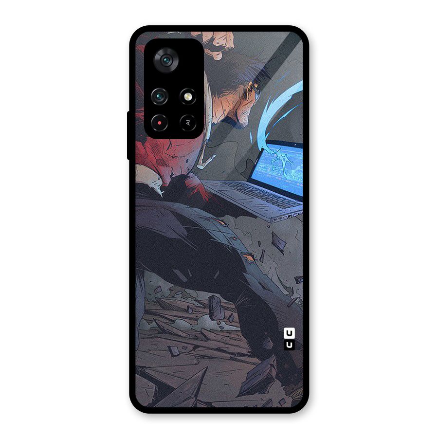 Angry Programmer Glass Back Case for Poco M4 Pro 5G