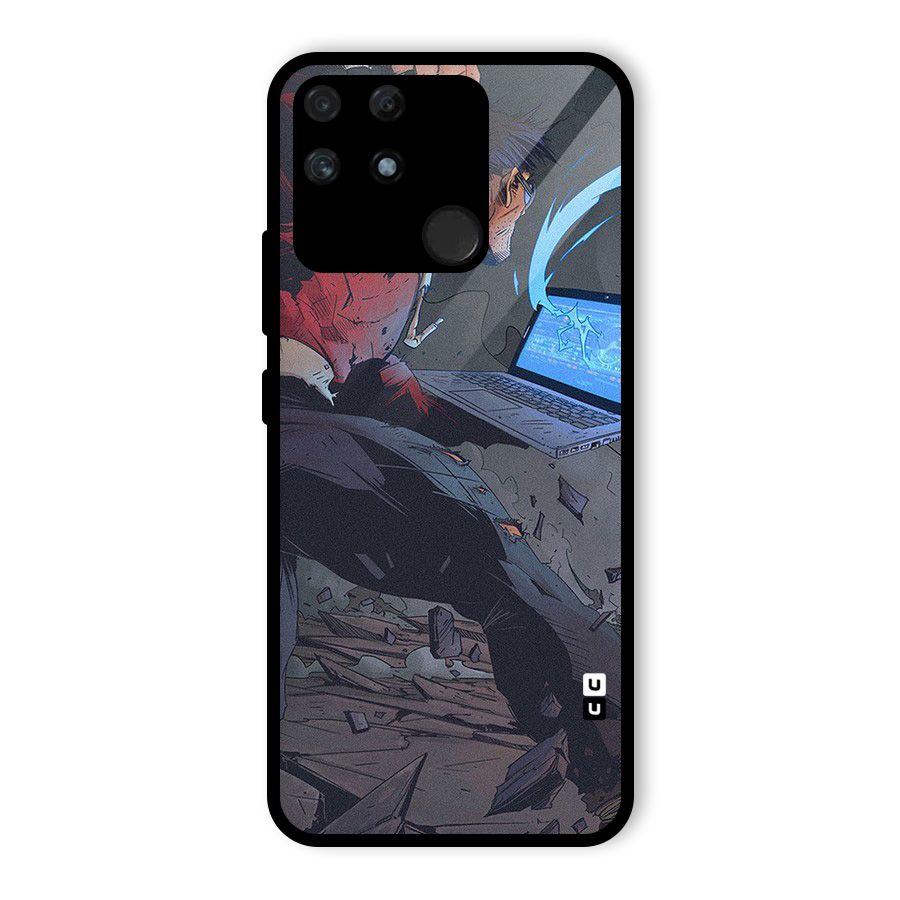 Angry Programmer Glass Back Case for Realme Narzo 50A