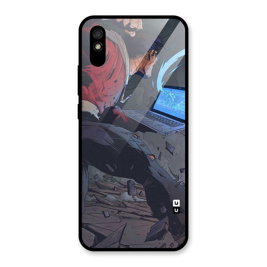 Angry Programmer Glass Back Case for Redmi 9i