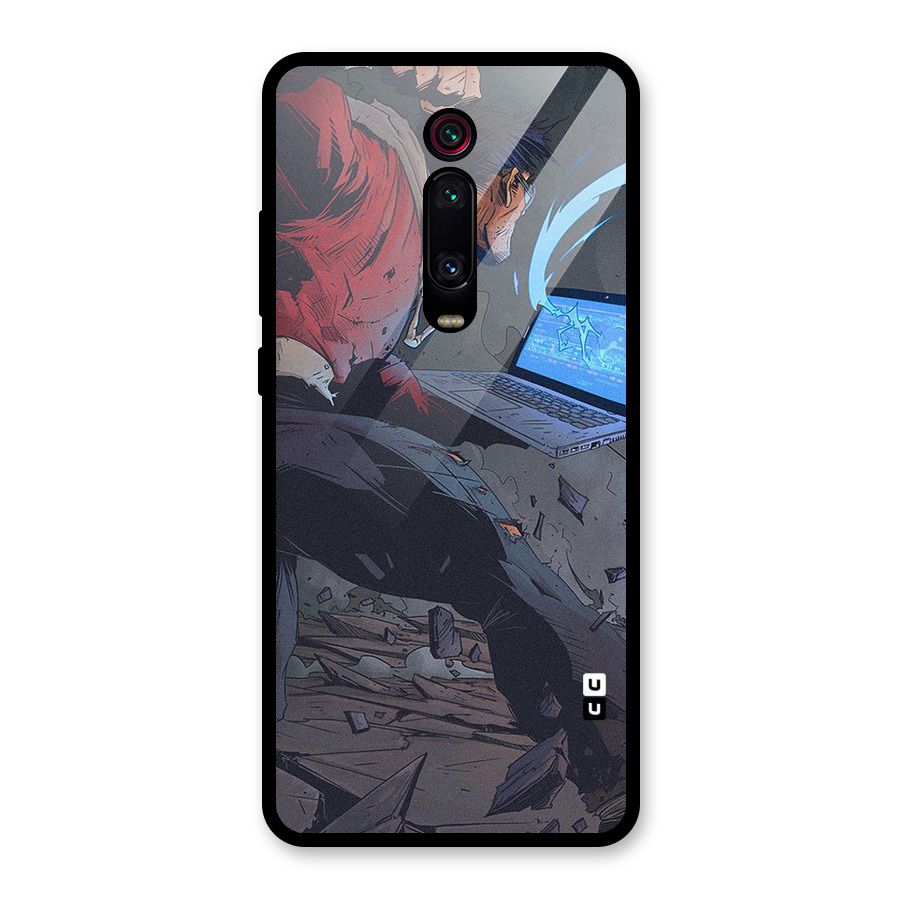 Angry Programmer Glass Back Case for Redmi K20 Pro