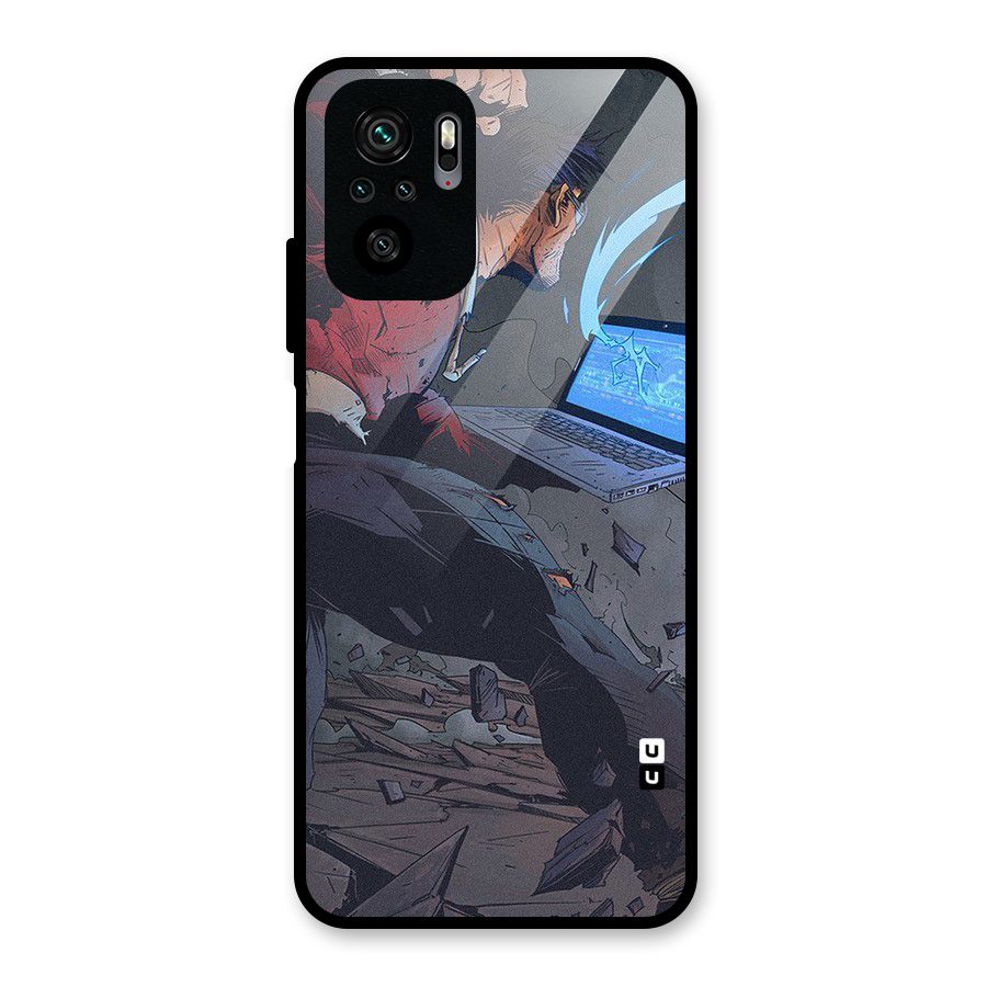 Angry Programmer Glass Back Case for Redmi Note 10S