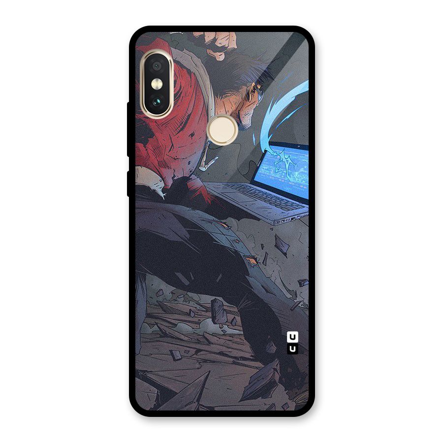 Angry Programmer Glass Back Case for Redmi Note 5 Pro