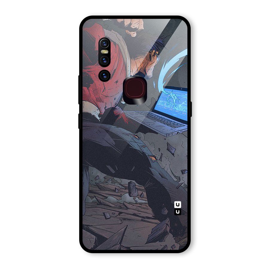 Angry Programmer Glass Back Case for Vivo V15