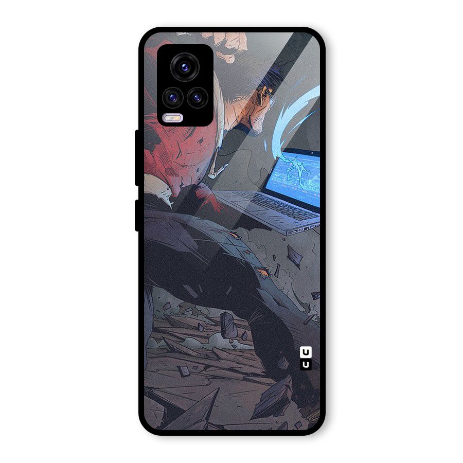 Angry Programmer Glass Back Case for Vivo V20