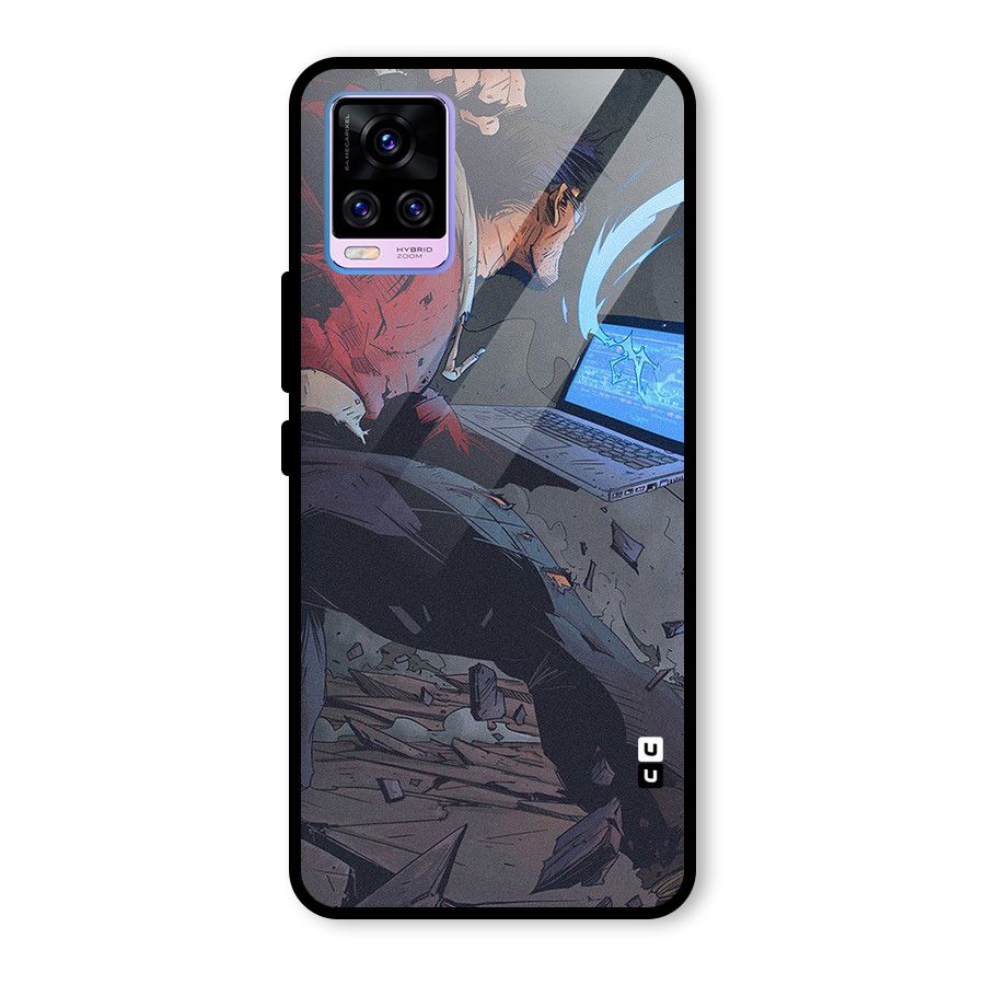 Angry Programmer Glass Back Case for Vivo V20 Pro