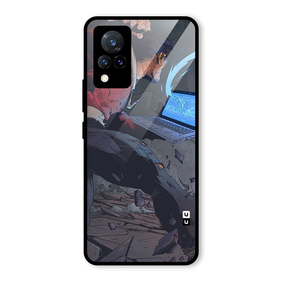 Angry Programmer Glass Back Case for Vivo V21 5G
