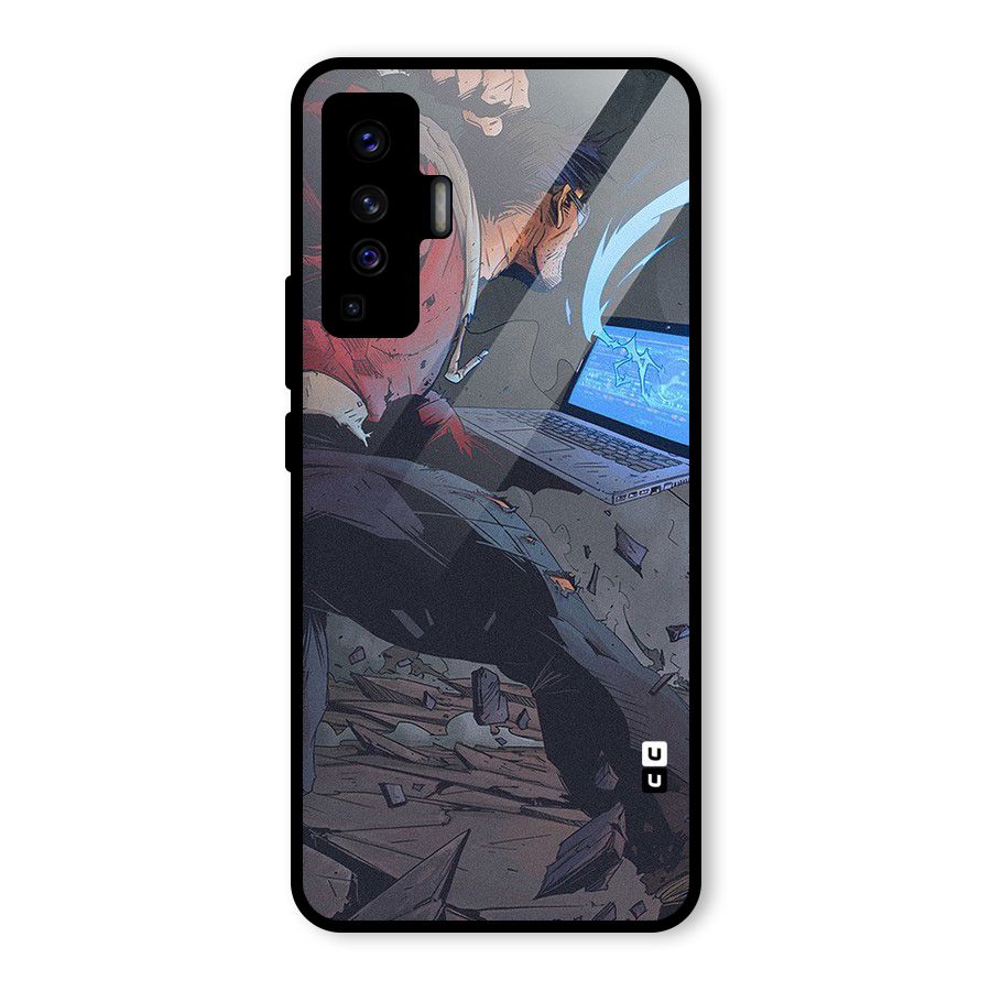 Angry Programmer Glass Back Case for Vivo X50