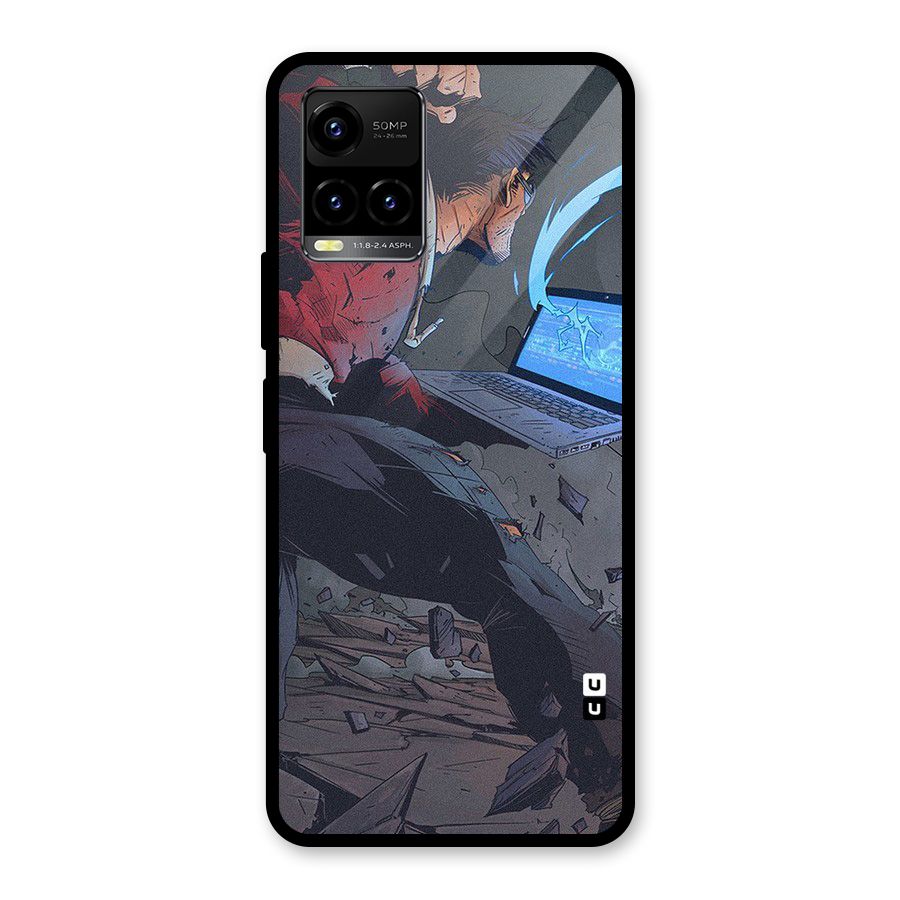 Angry Programmer Glass Back Case for Vivo Y21T