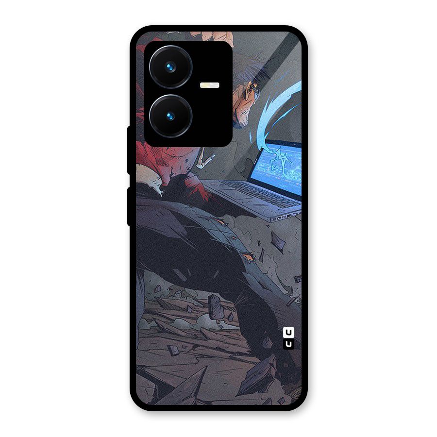 Angry Programmer Glass Back Case for Vivo Y22