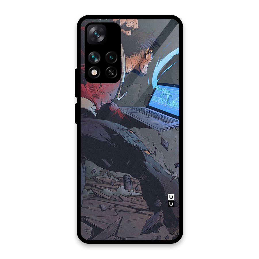 Angry Programmer Glass Back Case for Xiaomi 11i HyperCharge 5G
