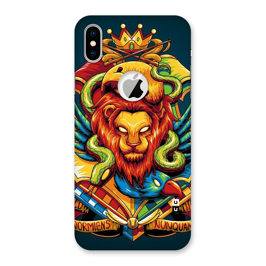 Animal Art Back Case for iPhone X Logo Cut