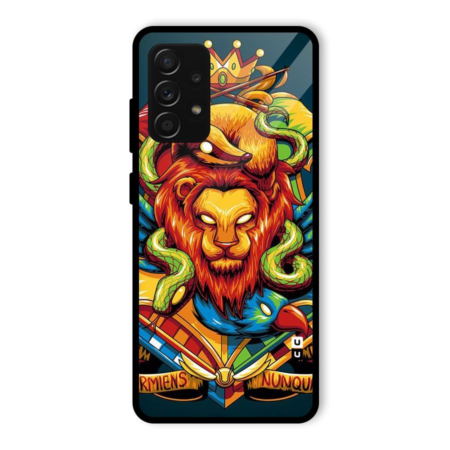 Animal Art Glass Back Case for Galaxy A53 5G