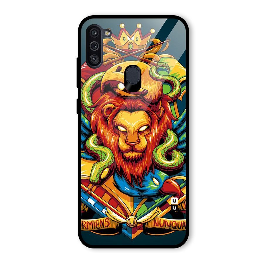 Animal Art Glass Back Case for Galaxy M11
