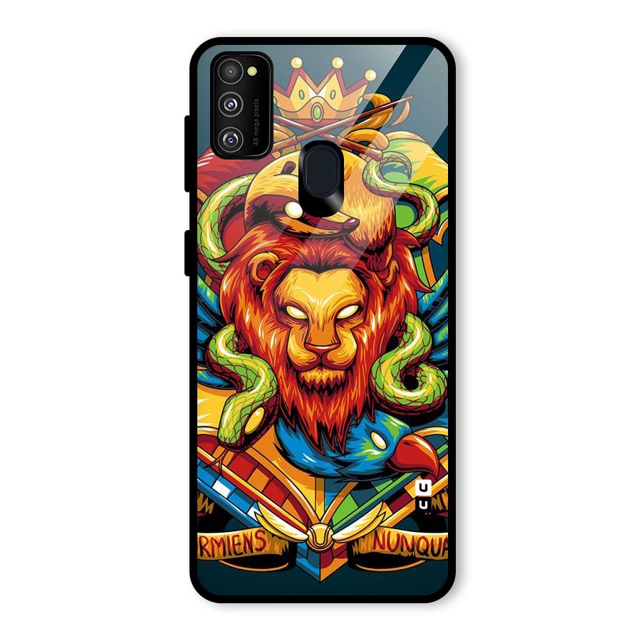 Animal Art Glass Back Case for Galaxy M30s